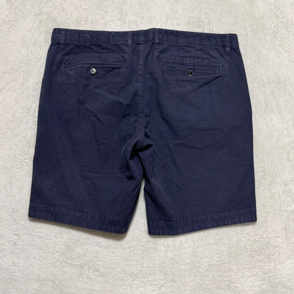 Ted Baker Jamaica Chino Shorts Men 38 Navy Blue Cotton Stretch Micro Texture - Picture 3 of 10